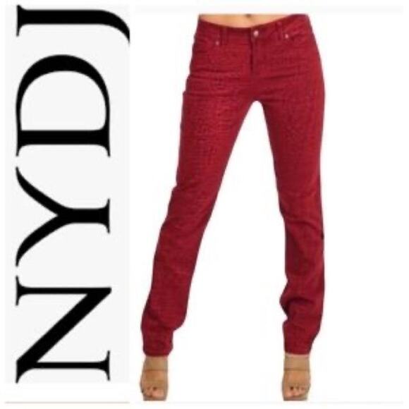 Nydj‎ Red reptile print skinny jeans - Picture 9 of 9